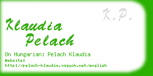 klaudia pelach business card